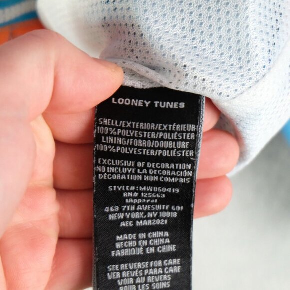 Members Only Tune Squad Track Jacket Mens Large Blue Loony Tunes Athletic - Picture 10 of 11